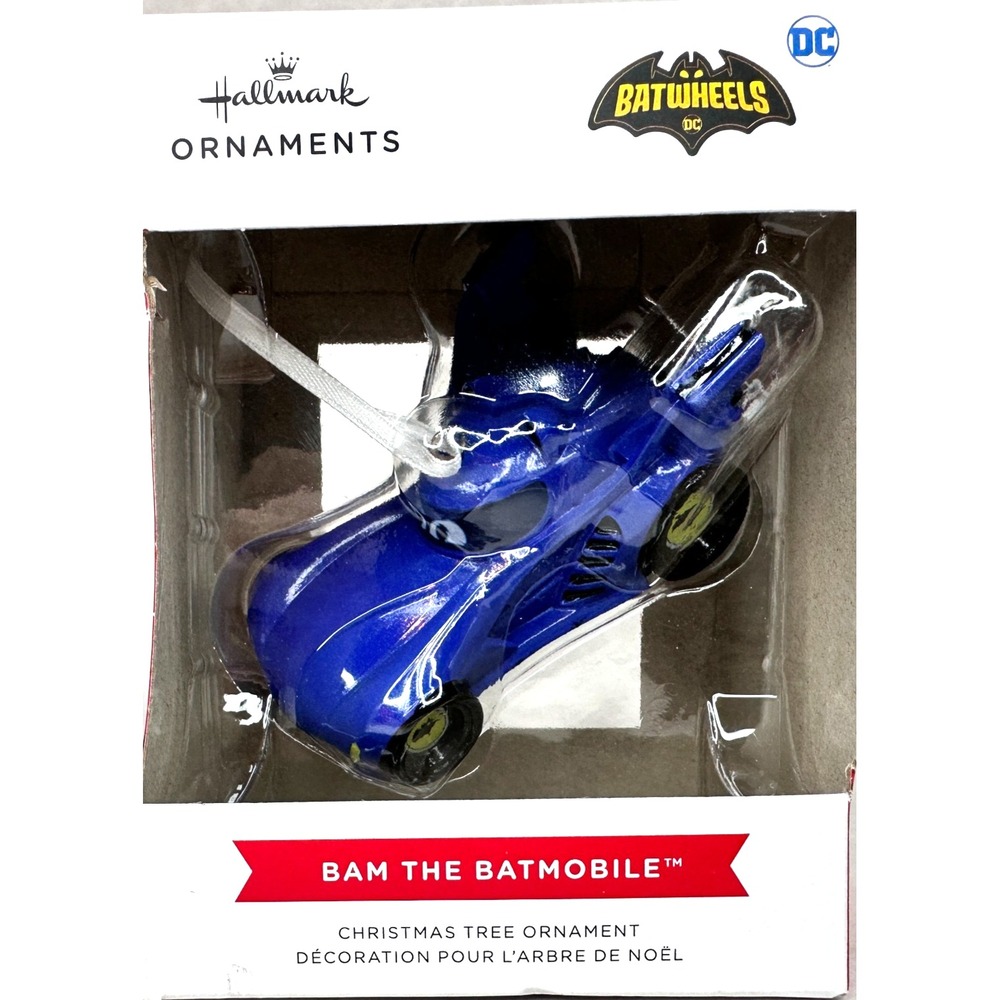 BAM The Batmobile Hallmark Batwheels DC Collaboration Christmas Ornament‎ Blue